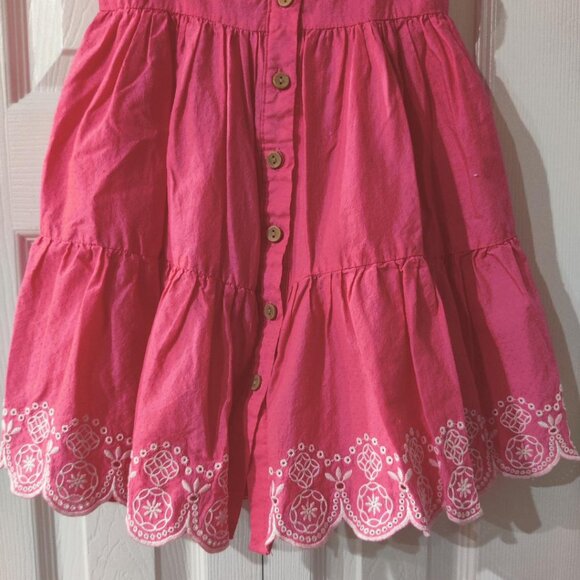 Max Studio Kids Toddler Girl Pink White Ruffle Sleeveless Dress Size 5T - Picture 4 of 5